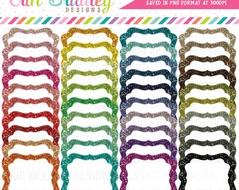 Bundle Clipart Glitter Frames in 40 Colors Instant Download Commercial Use Clip Art Graphics Digital Glitter Labels