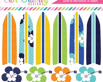 Boys Surfboard Clipart, Summer Clipart, Vacation Clip Art, Beach Clip Art, Personal & Commercial Use OK