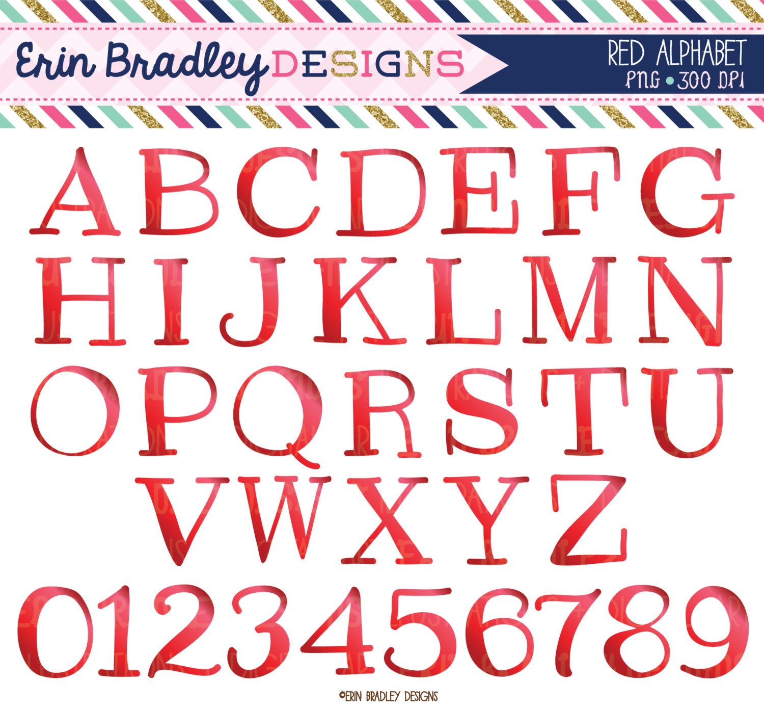 Alphabet Clipart Bundle Set Digital Scrapbooking Handrawn | Etsy