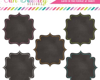 Chalkboard Doodle Frames Clipart Personal & Commercial Use Clip Art Graphics Instant Download