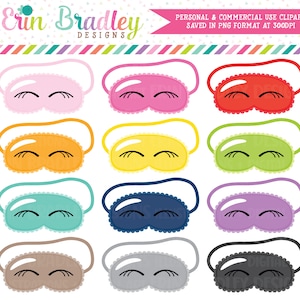 Schlaf Maske Clipart, Sleepover Clipart, Beauty Clip Art, Mädchen Schlafmaske Beauty Clip Art Grafiken, Augen Maske Clipart Grafiken für kommerzielle Nutzung