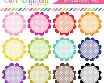 Polka Dotted Circles Clipart Instant Download Digital Clip Art Graphics Personal & Commercial Use