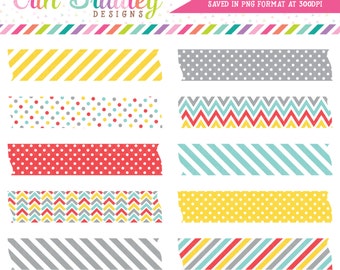 Instant Download Label Clipart Digital Clip Art Graphics in Red Blue Yellow Gray Polka Dots Chevron and Stripes Commercial Use