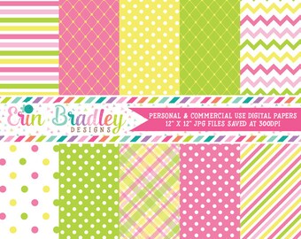 Digital Paper Pack Personal and Commercial Use Summertime Fun