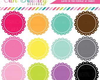 Scalloped Frames Clipart Clip Art Personal & Commercial Use Digital Scrapbooking