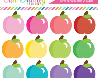 Apple Clipart, Teachers Clipart, School Clip Art, Food Clip Art, Instant Download, Commercial Use Graphics