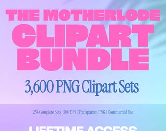 3,600+ PNG Clipart Bundle | Graphic Elements, Frames & Labels | Commercial Use