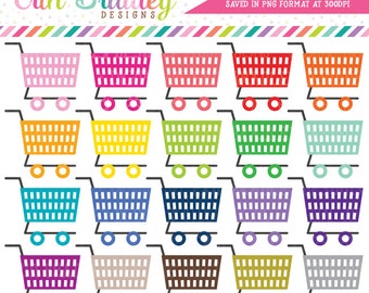 Shopping Cart Clipart, Grocery Shopping Clip Art, Planner Clip Art Graphics, Personal & Commercial Use