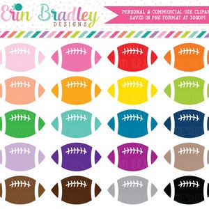 Football Clipart, Sports Clip Art Graphics, Planner Clipart, Personal & Commercial Use OK