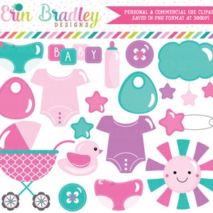 Babymeisje Clipart Baby Shower Clip Art Graphics Kinderwagen, Eend, Baby T-shirts, Veiligheidsspeld, Sterren, Luiers, Babyfles