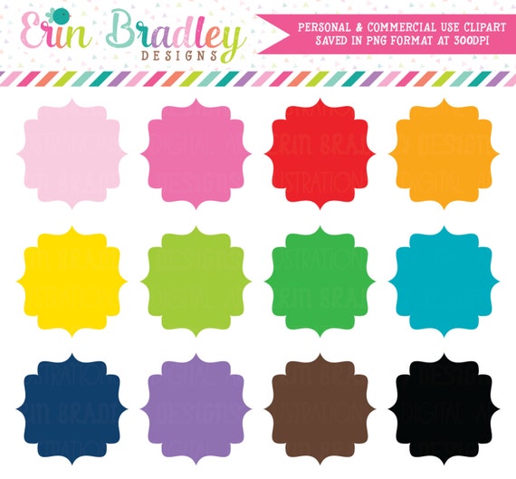 Fancy Tags Clipart Commercial Use Label Clip Art Graphics Il_570xn