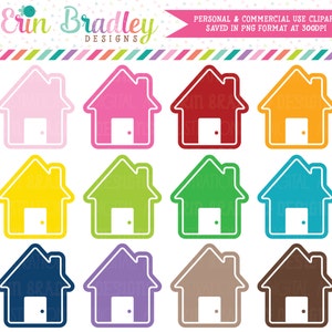 House Clipart, Home Clip Art, Moving Clip Art, Planner Clip Art Graphics Commercial Use OK