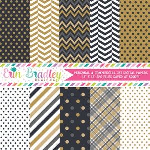 New Years Party Digital Paper Pack Personal & Commercial Use Digital Scrapbook Papers