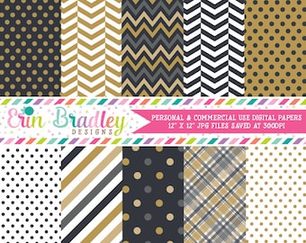 New Years Party Digital Paper Pack Personal & Commercial Use Digital Scrapbook Papers