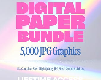 5,000+ Digital Paper Bundle | Commercial Use Backgrounds for Creators