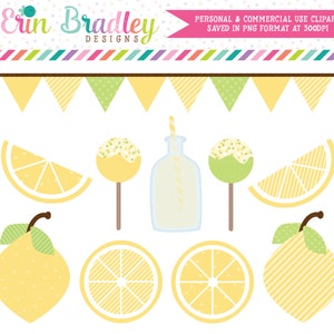 Citrons et limonade Clipart graphiques usage commercial numérique Clip Art