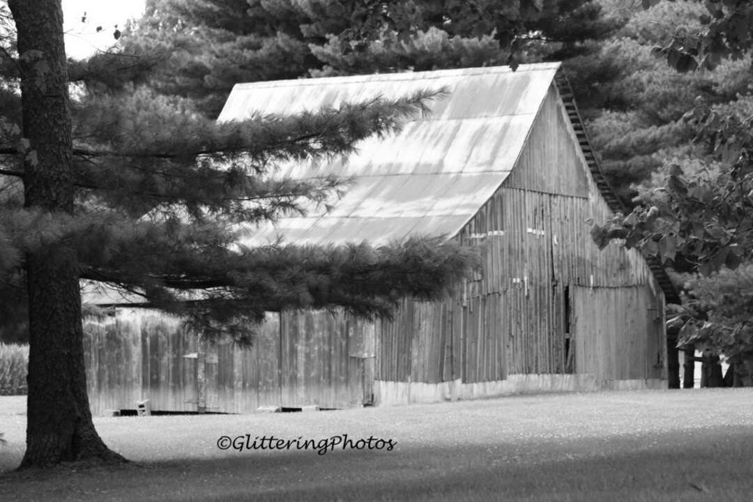 Barn Photograph Stilesville IN Indiana Farm Photo Rural Etsy
