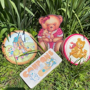 Choice Vintage Decorative Children's Theme Tin - Vintage Home Storage, Desk Decor, Nursery Rhyme, Teddy Bears, Cokie Candy Tin, Cartoon Cats