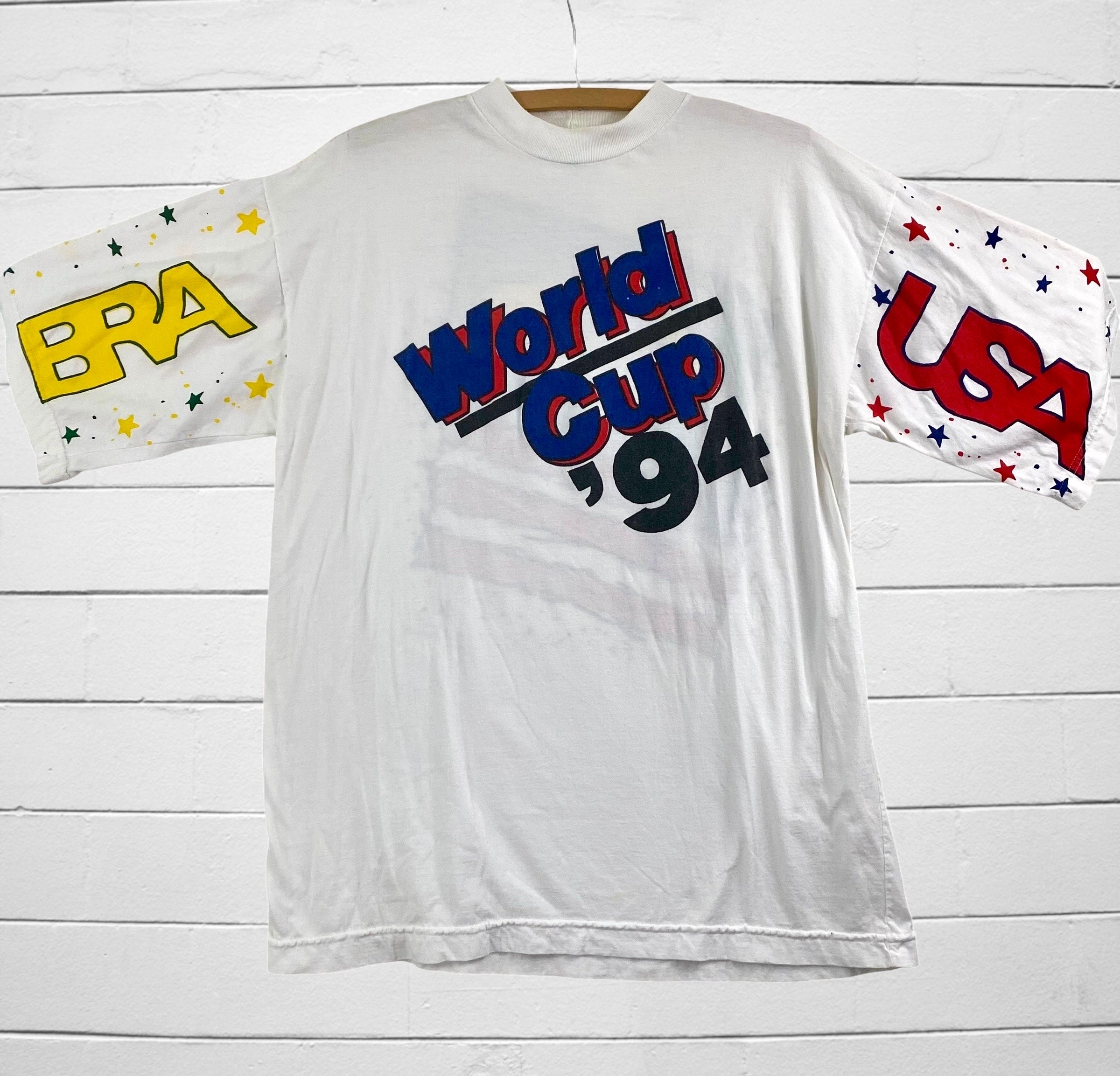1994 Soccer World Cup T-shirt XL Brazil Vs USA, Flag Graphics on