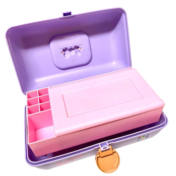 Vintage Barbie Caboodle Box, Pink & Purple, 1990s Barbie for Girls
