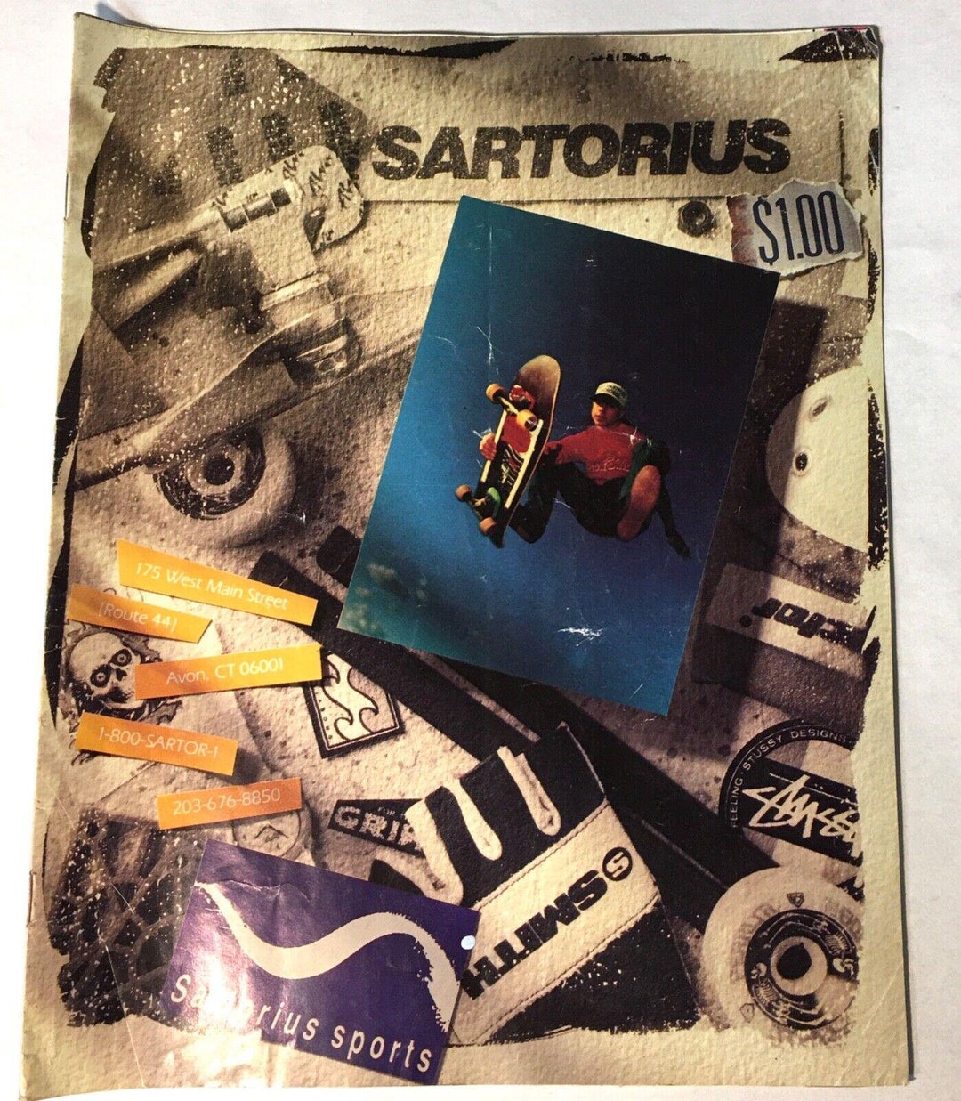Vintage 1990s Skateboard Catalog Sartoriuos Sports Decks Trucks Shoes