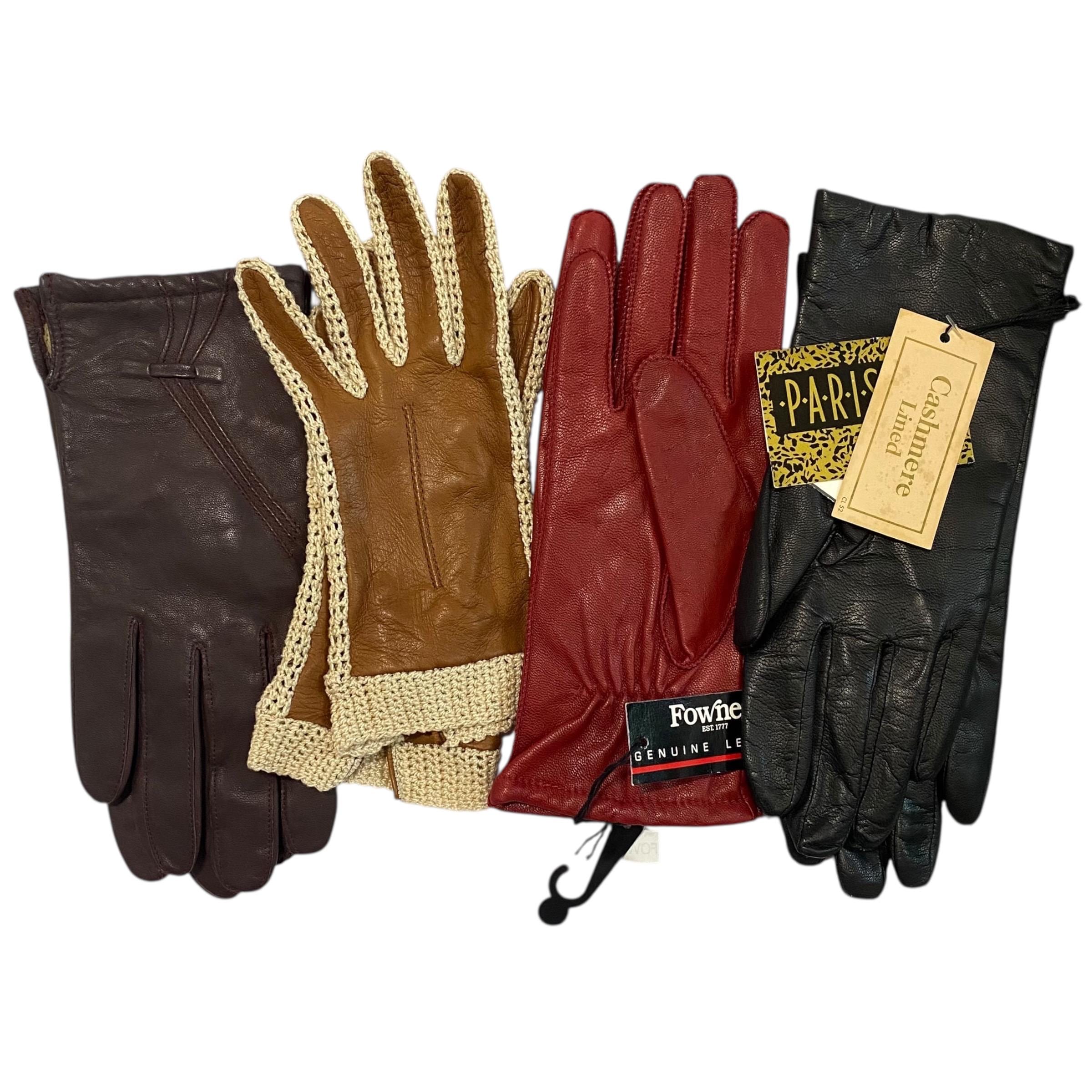 Vintage Lined Gloves - Etsy