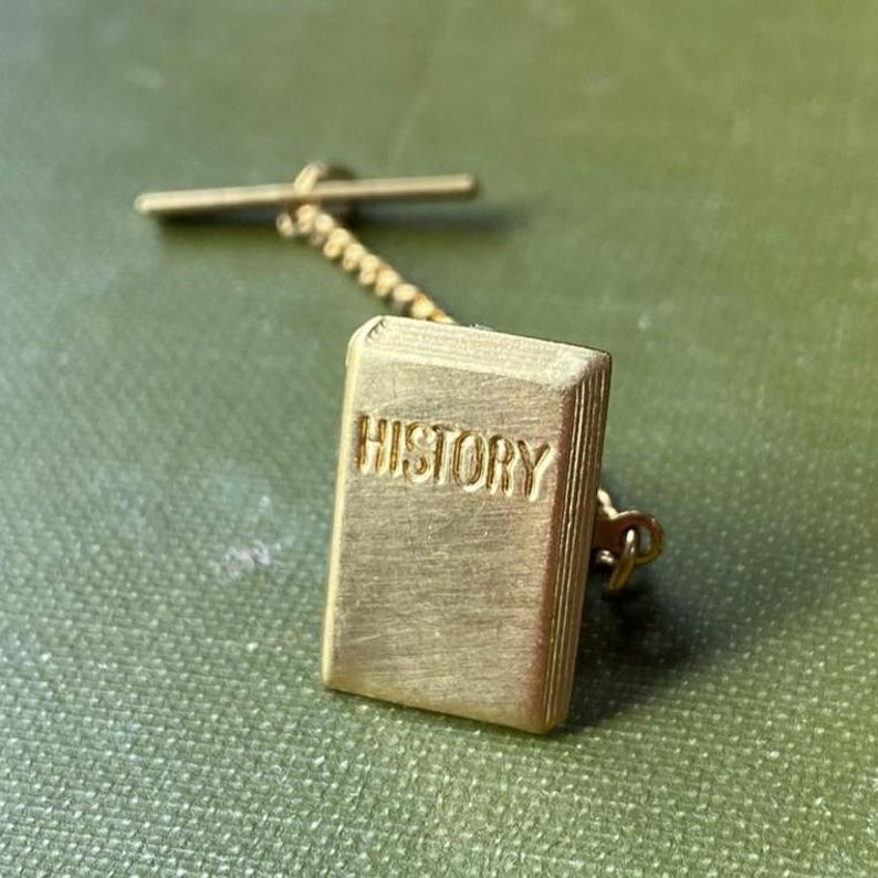 Book Tack Choice School Theme Tie Tack, Fun Gift for Teacher / Educator, Raw ...