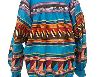 Vintage Authentic Seminole Turquoise Patchwork Ric Rac