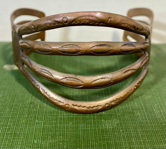 Vintage Solid Copper Cuff Bracelet Bell Trading P… - image 3