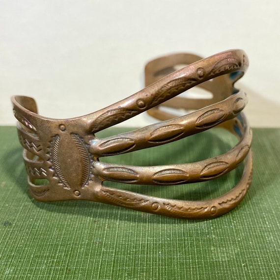 Vintage Solid Copper Cuff Bracelet Bell Trading P… - image 2