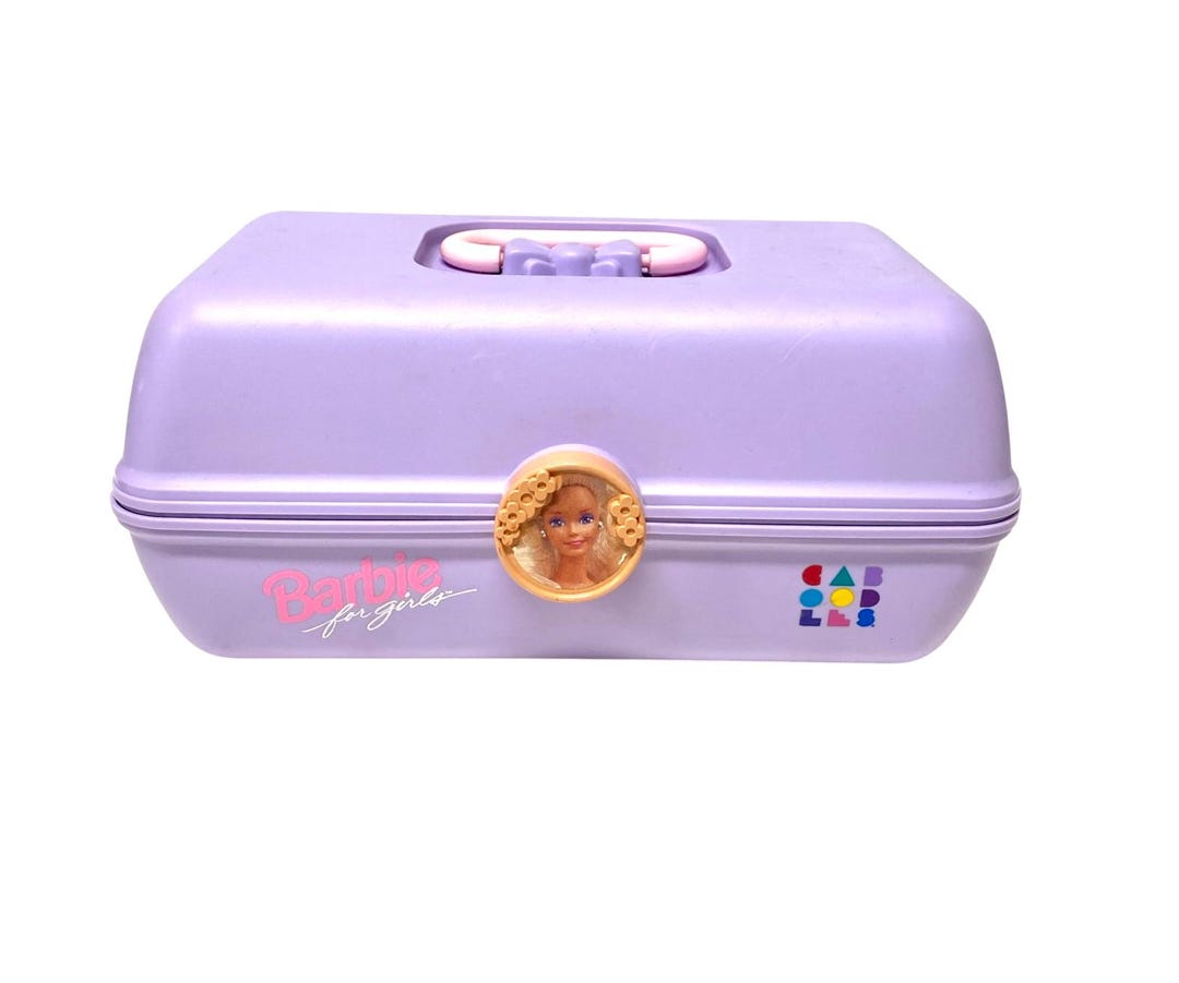 Vintage Barbie Caboodle Box, Pink & Purple, 1990s Barbie for Girls