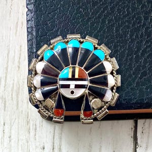 Zuni Sun Face Pin - Etsy