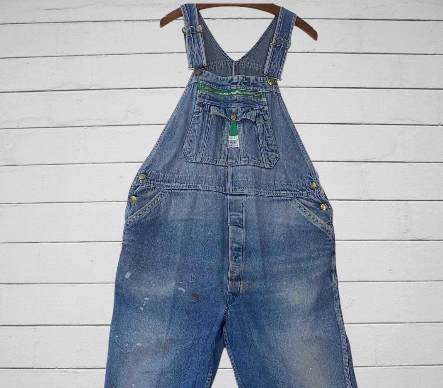Walls Liberty Tuinbroek voor heren, stonewashed denim