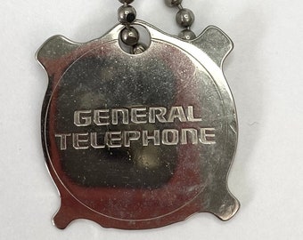 Vintage Advertising Pocket 4-Way Screwdriver Keychain GTE General Telephone, Useful Tool, Gift for Him for Father&#39;s Day, 1970s Keyring