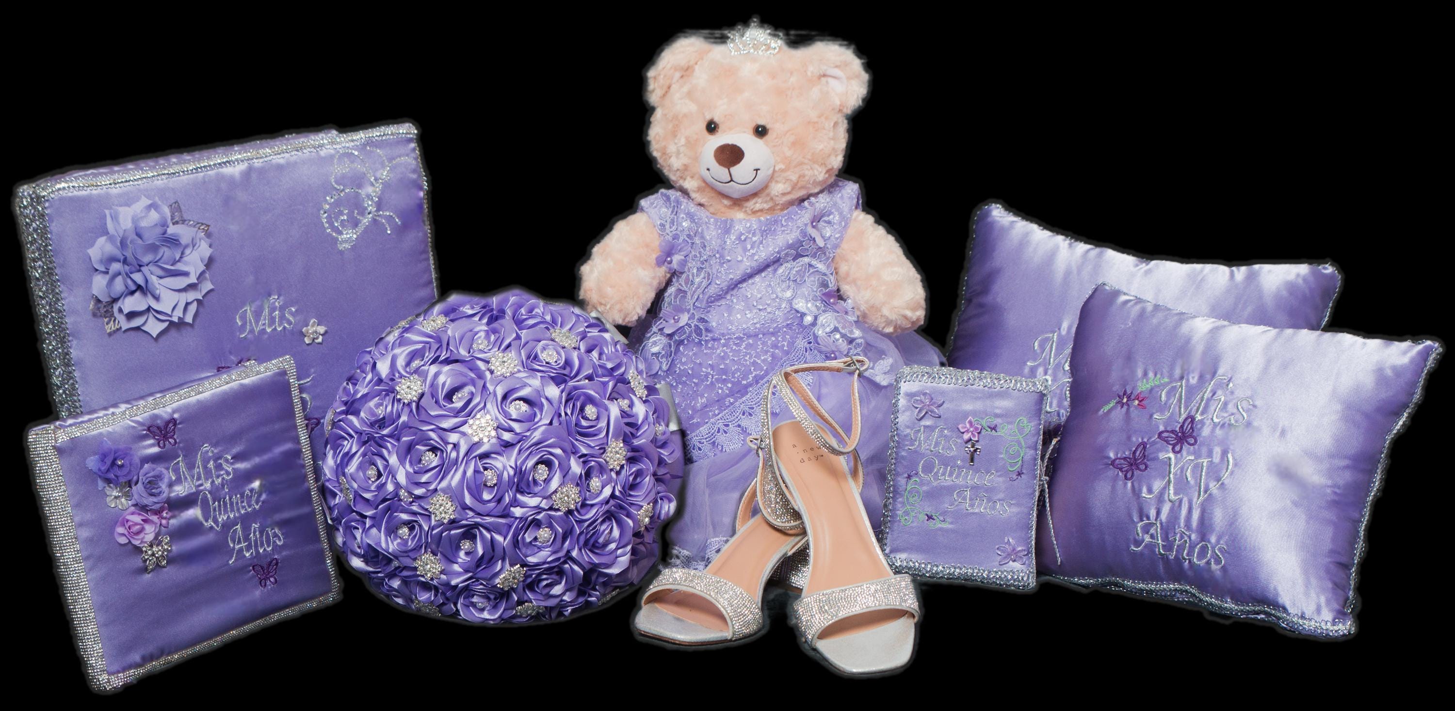 Quinceañera Bible/ Photo Album/ Guest Book/ Kneeling pillow/ Crown pillow