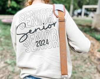 Bluza dla absolwentów klasy 2027 | Bluza unisex z okrągłym dekoltem w kolorze białym lub piaskowym | Prezent na ukończenie szkoły | Koszulka dla absolwentów | Bluza dla absolwentów szkół średnich