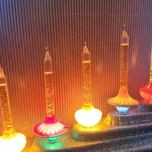 Oil Filled Bubble Light Tube - Amber/Gold Oil -  **Tube Only**