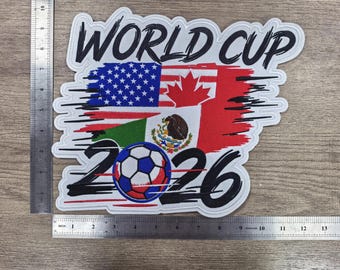 World Cup 2026 Embroidered Iron-On Patch (11 inch)