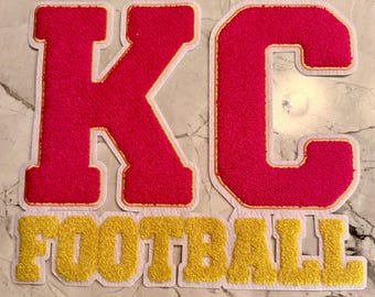 Chiefs KC Football Chenille Large Patch