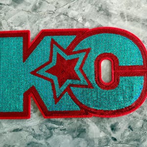 Kansas City Current  Sequin X-Large Iron On Patch