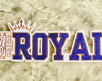Kansas City We Are Royals Sequin Large Iron On Patch