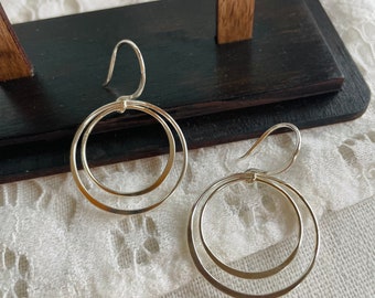 Double Circle Hoop Earrings