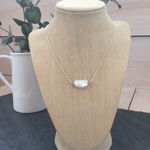 Large White Baroque Pearl Necklace in Silver