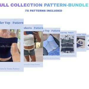 Full collection pattern bundle - 7 full patterns by sienna collection- crochet patterns - step by step tutorials