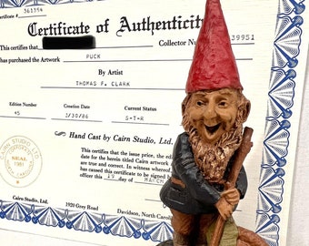 Vintage Tom Clark &quot;Puck&quot; Gnome- Hockey