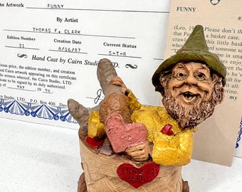 Vintage Tom Clark &quot;Funny&quot; Valentine&#39;s Day Gnome