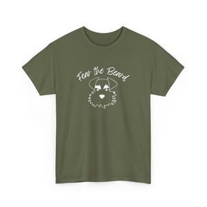 Fear the Beard Unisex Heavy Cotton Tee - Schnauzer Cartoon Face, Funny Dog T-Shirt, Beard Lover Gift, Dog Mom Shirt, Pet Owner Apparel