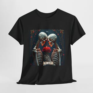 Tarot Lovers Unisex Tee, Tarot Card Print Shirt, Tarot Inspired Cotton T-Shirt, Spiritual Graphic Tee, Mystical Clothing for Men and Women