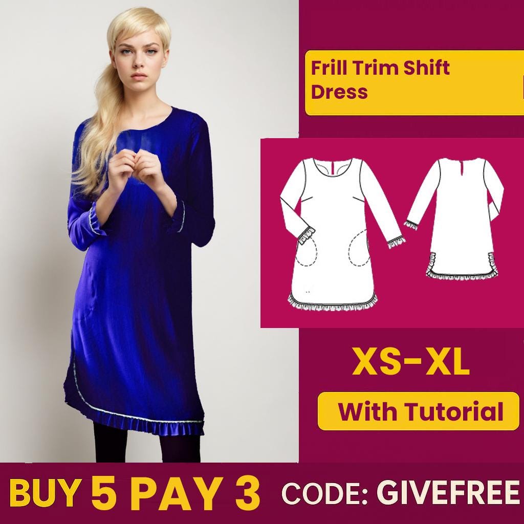 フリルフロントブラウスの縫製パターン：レディースDIYトップス