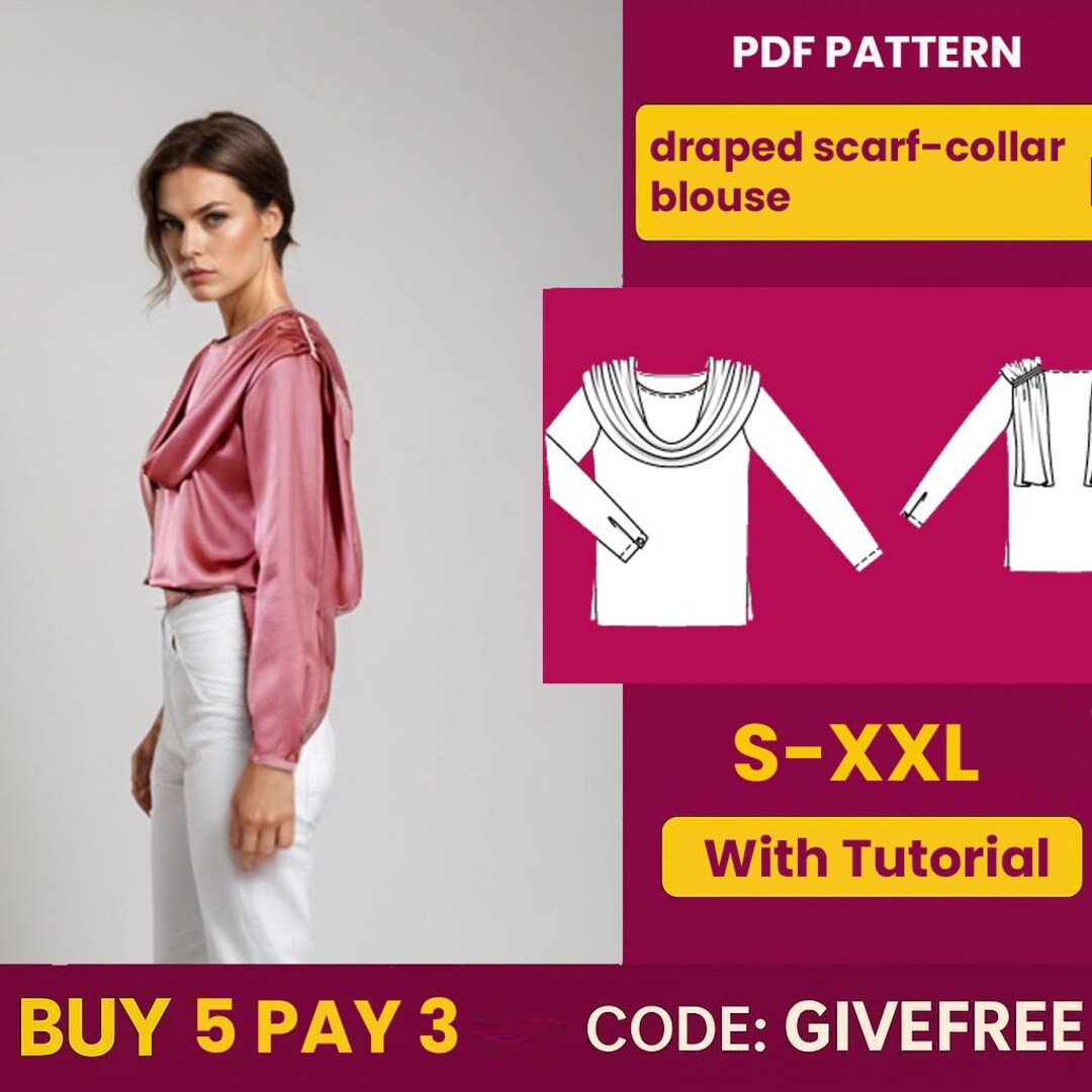 Blouse Sewing Pattern PDF | Digital Download Pattern | Beginner ...